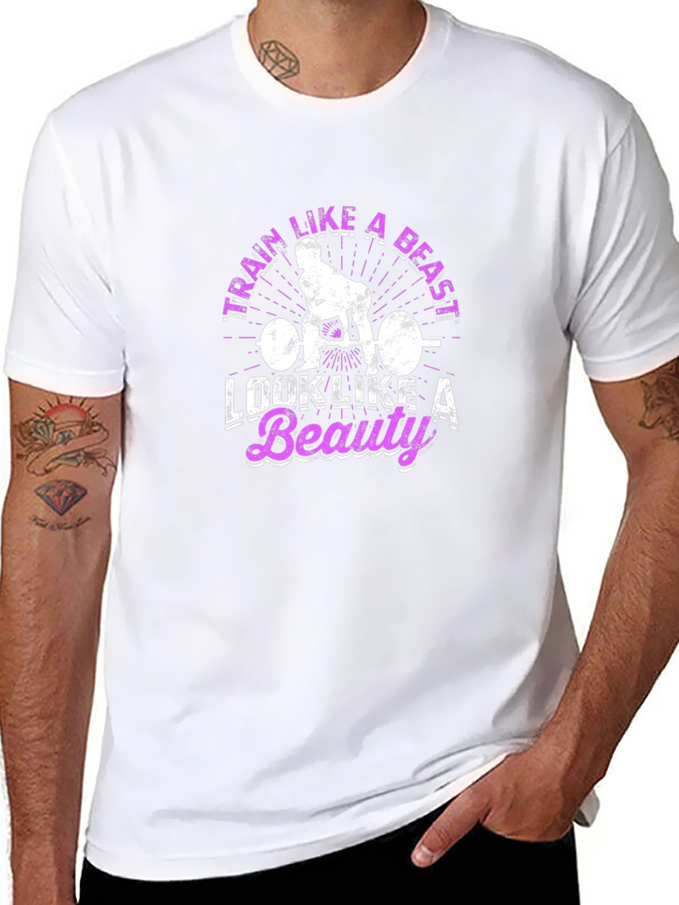 Train Like A Beast T-Shirt - Workout Motivation