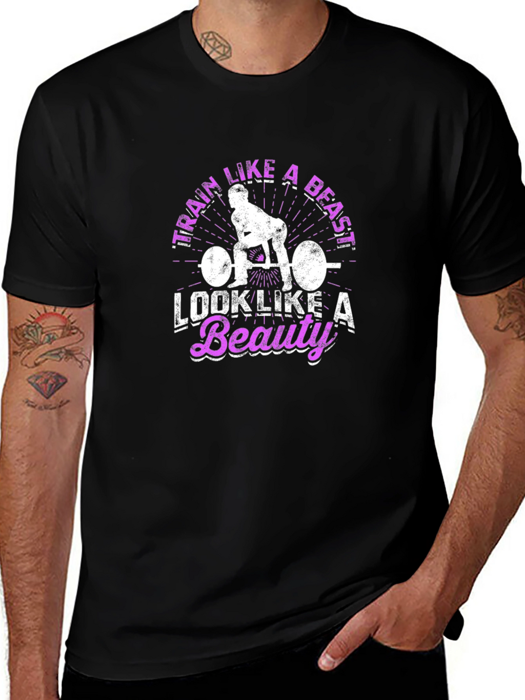 Train Like A Beast T-Shirt - Workout Motivation