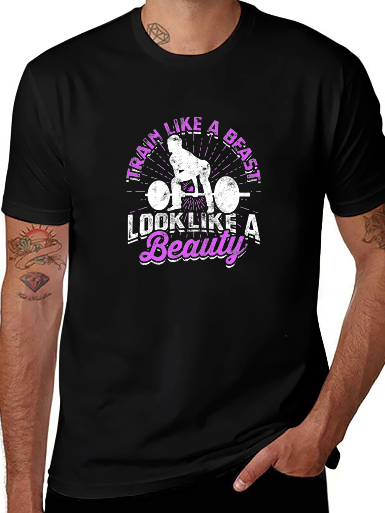 Train Like A Beast T-Shirt - Workout Motivation