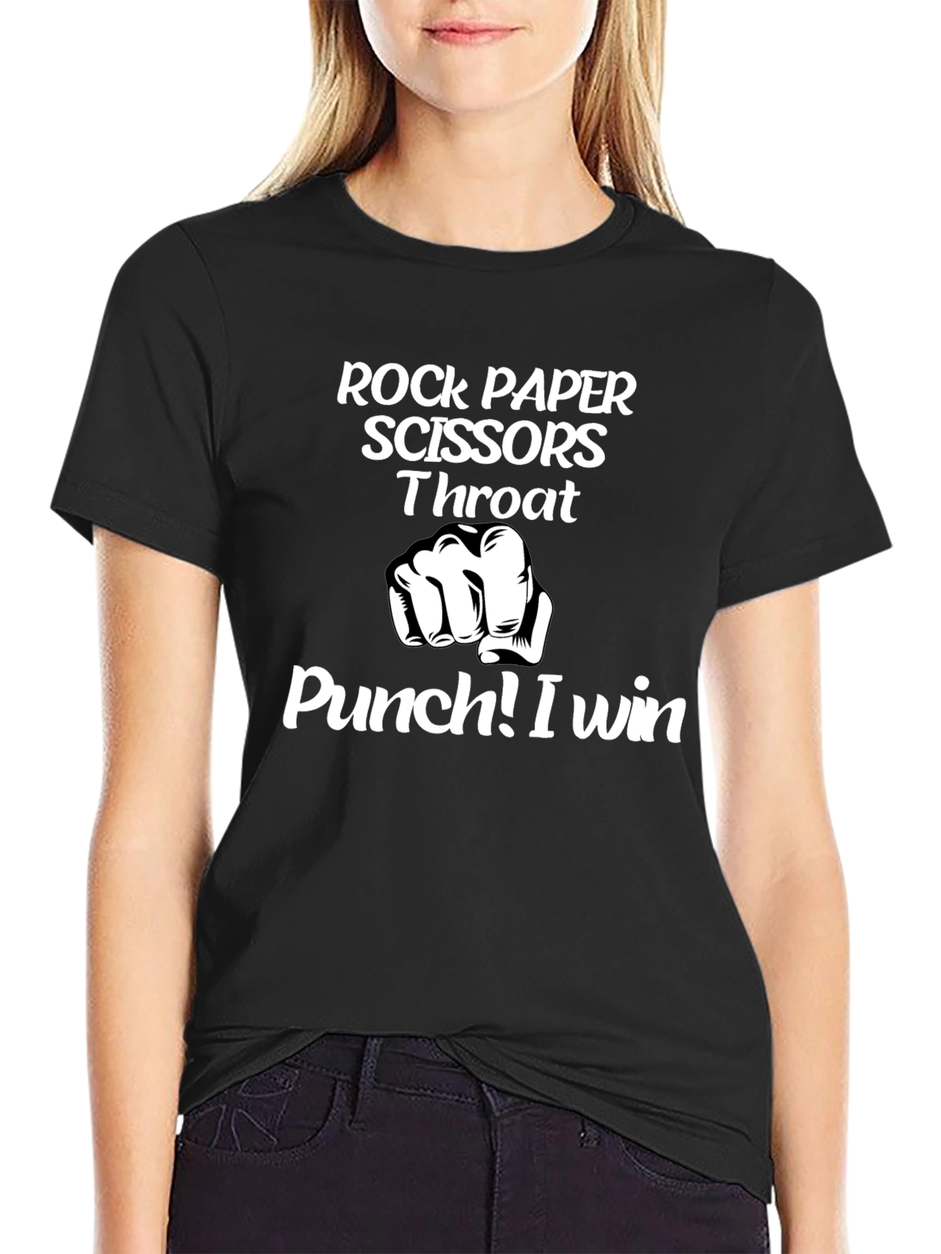 Rock Paper Scissors Throat Punch Graphic Tee