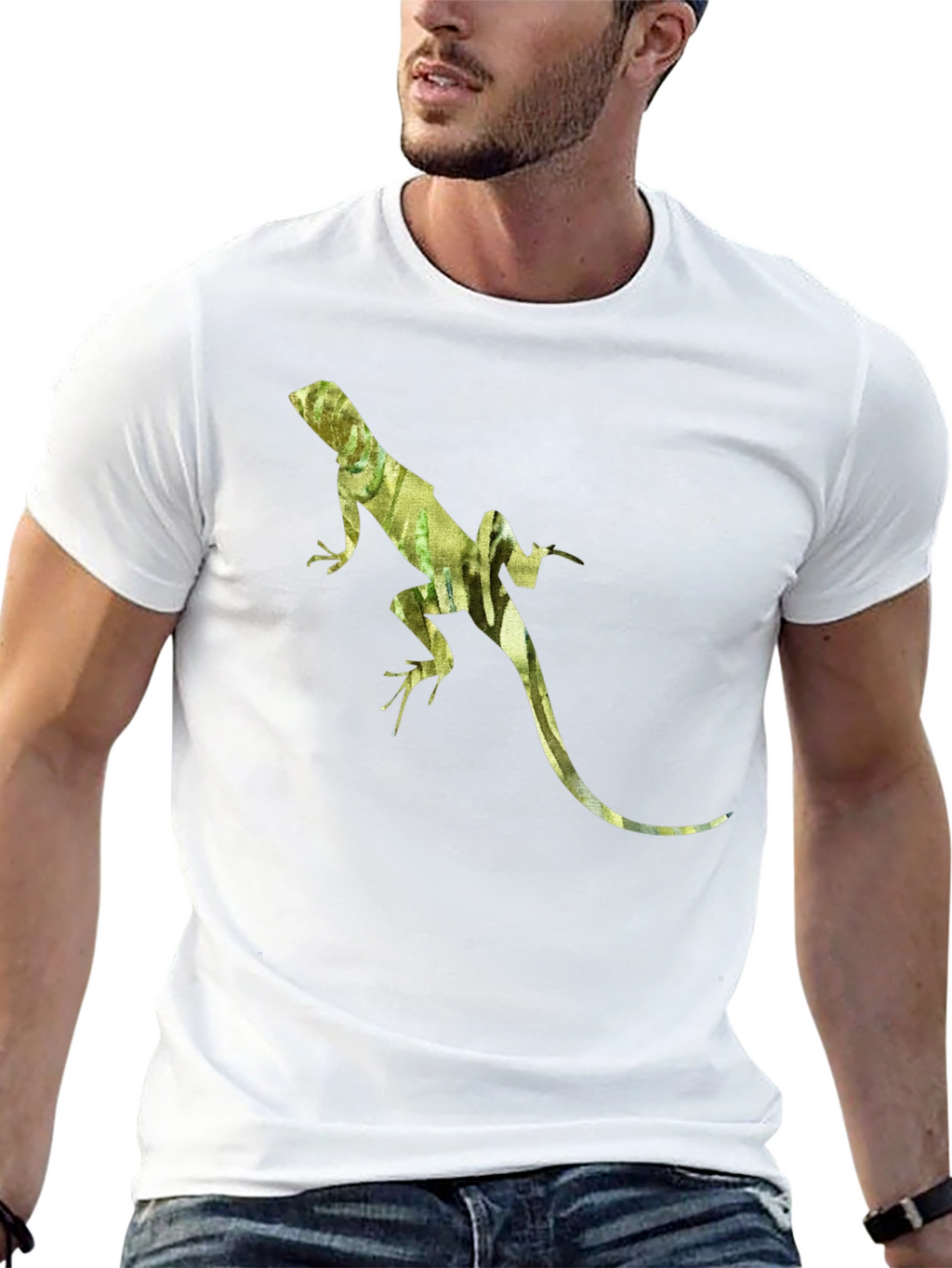 Lizard Print Black T-Shirt