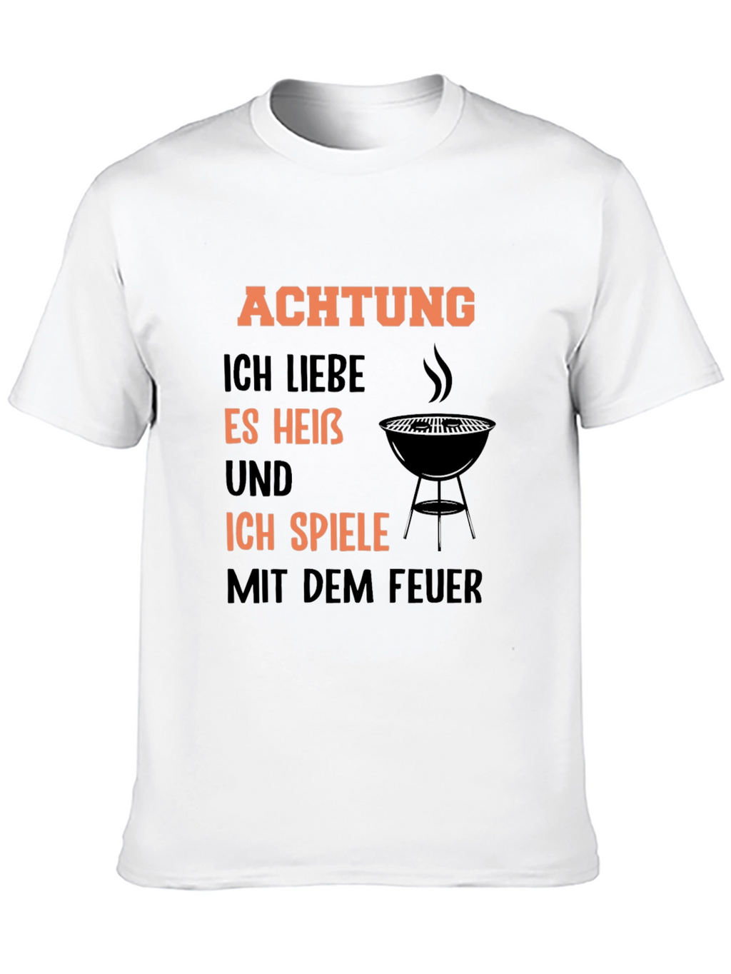 Achtung BBQ T-Shirt - I Love It Hot