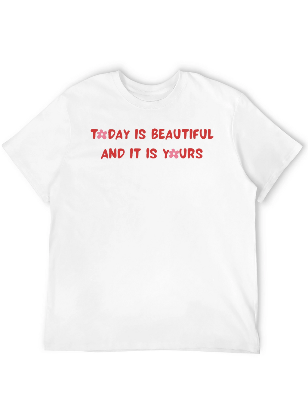 Beautiful Day T-Shirt - Red Text Black Tee