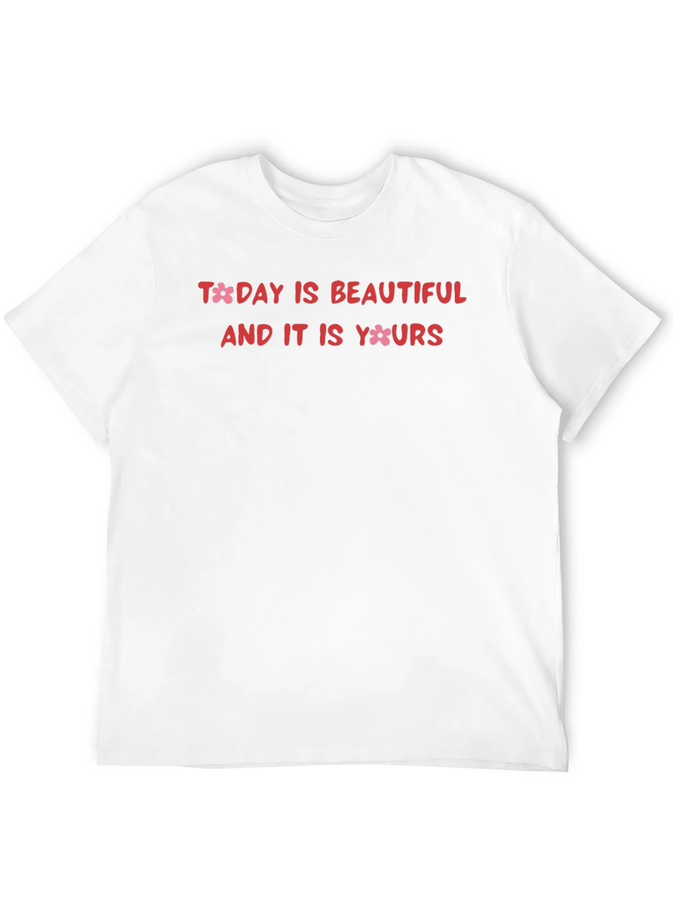 Beautiful Day T-Shirt - Red Text Black Tee