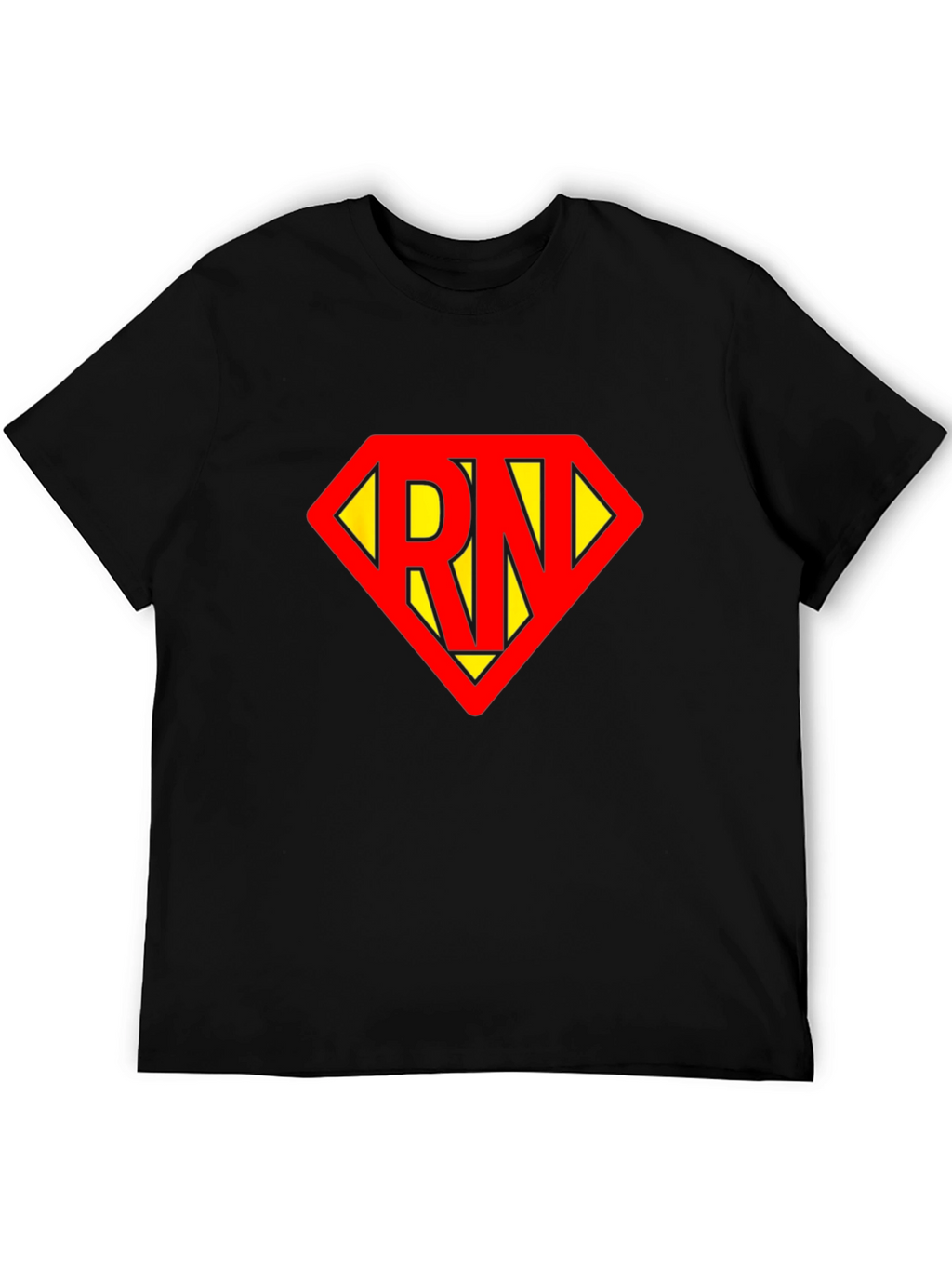 RN Superhero T-Shirt - Black Cotton Tee
