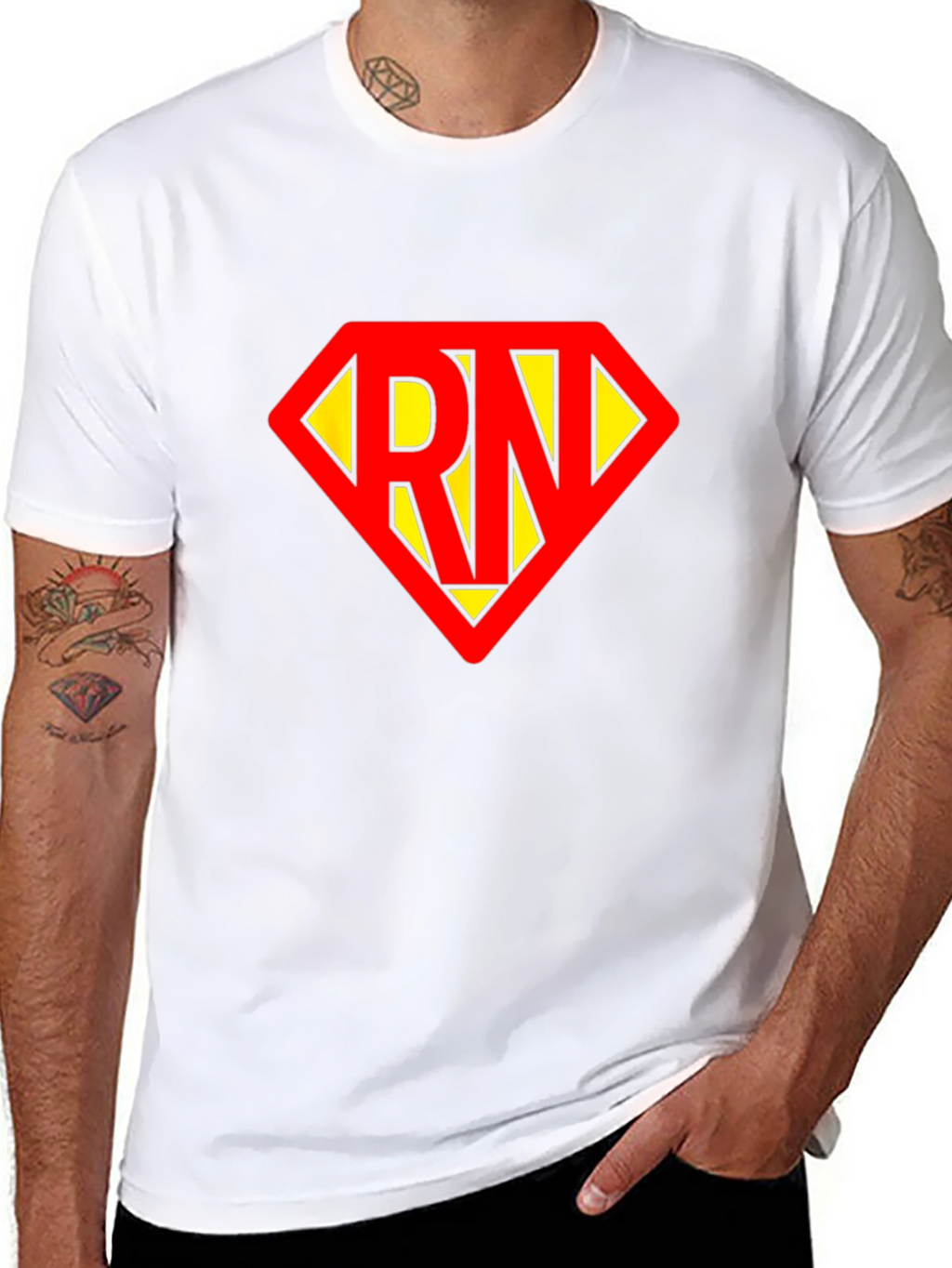 RN Superhero T-Shirt - Black Cotton Tee