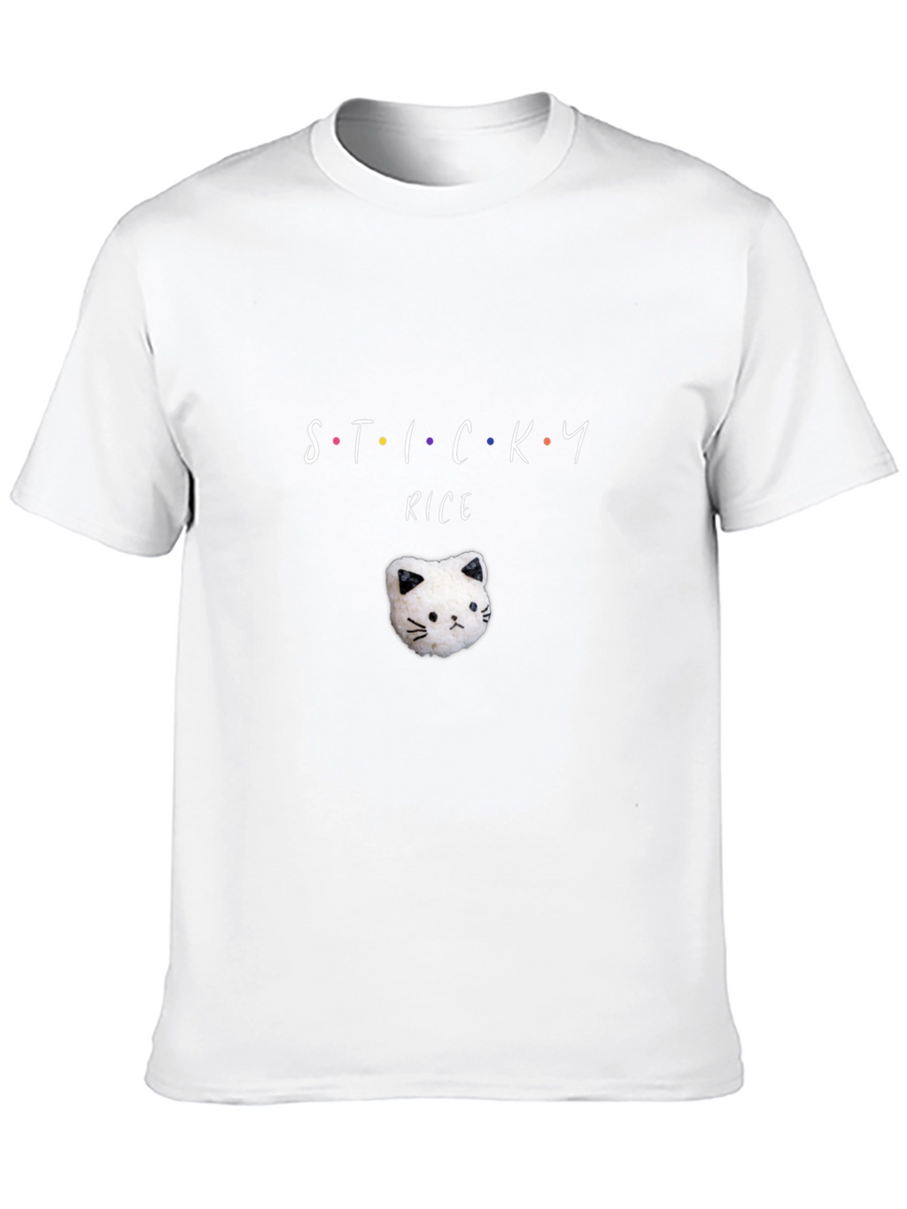 Sticky Rice Cat T-Shirt - Cute Foodie Tee