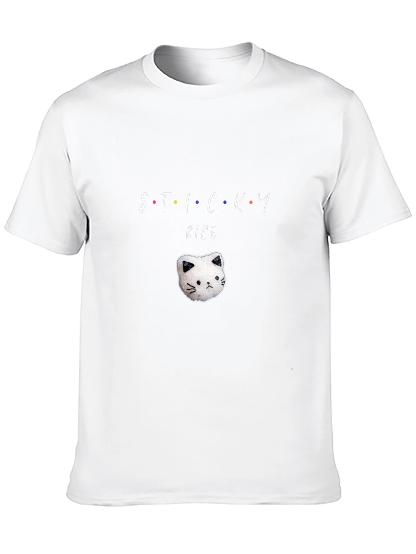 Sticky Rice Cat T-Shirt - Cute Foodie Tee