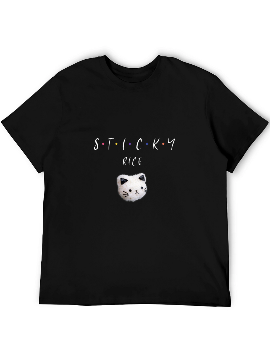 Sticky Rice Cat T-Shirt - Cute Foodie Tee