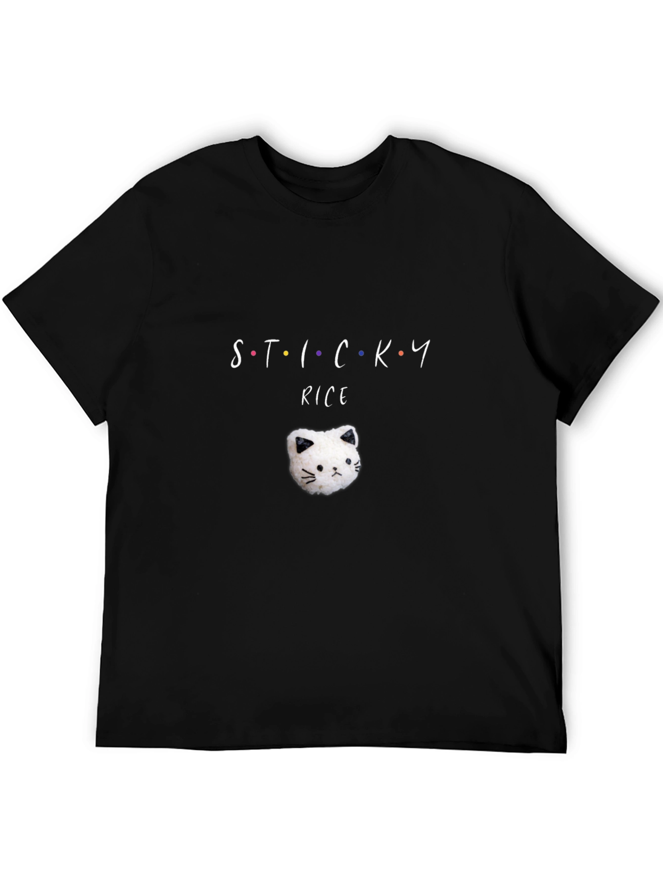 Sticky Rice Cat T-Shirt - Cute Foodie Tee