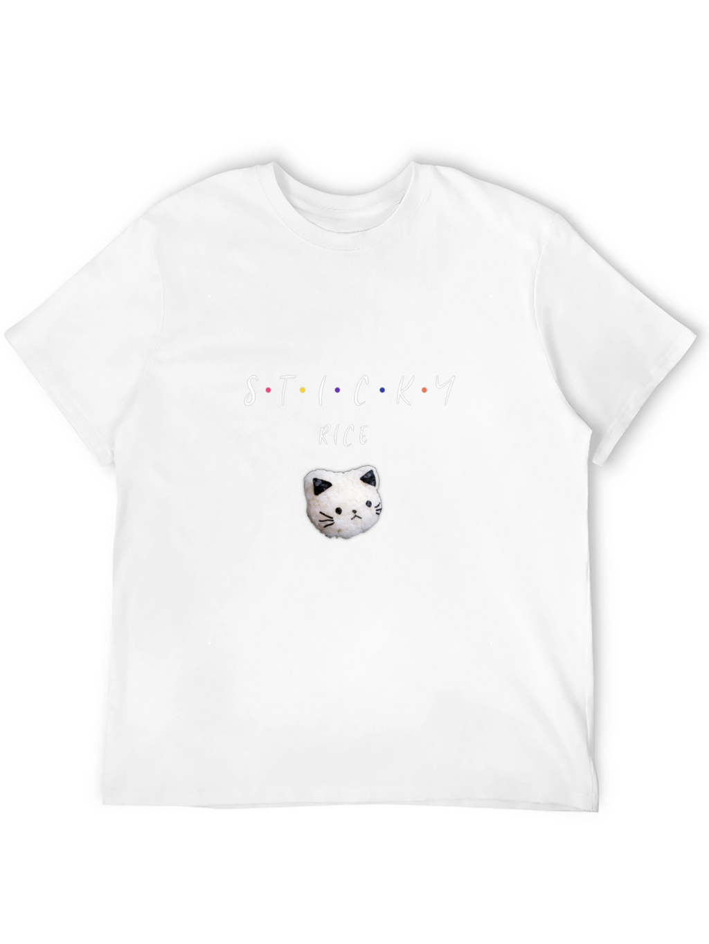Sticky Rice Cat T-Shirt - Cute Foodie Tee