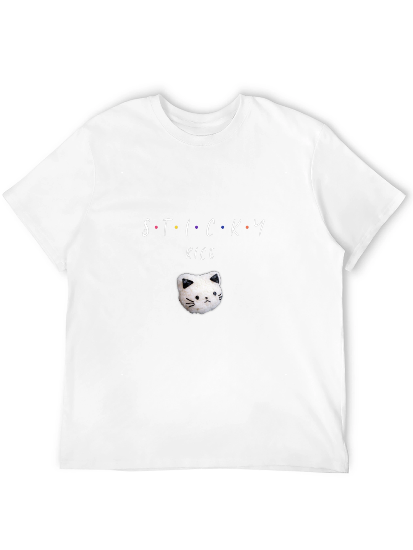 Sticky Rice Cat T-Shirt - Cute Foodie Tee