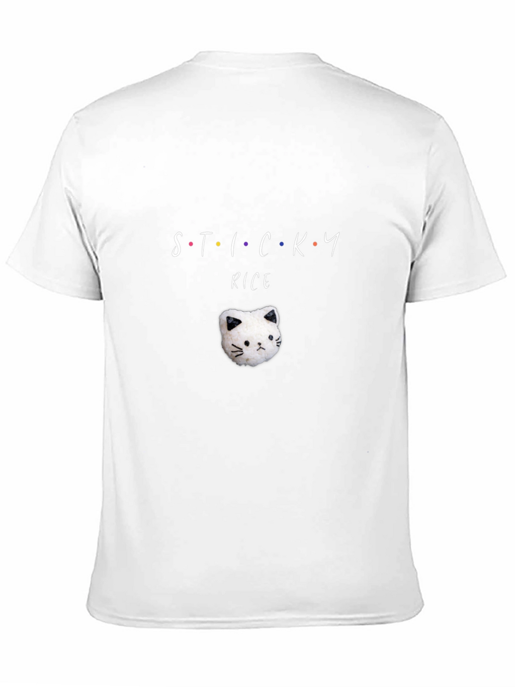 Sticky Rice Cat T-Shirt - Cute Foodie Tee