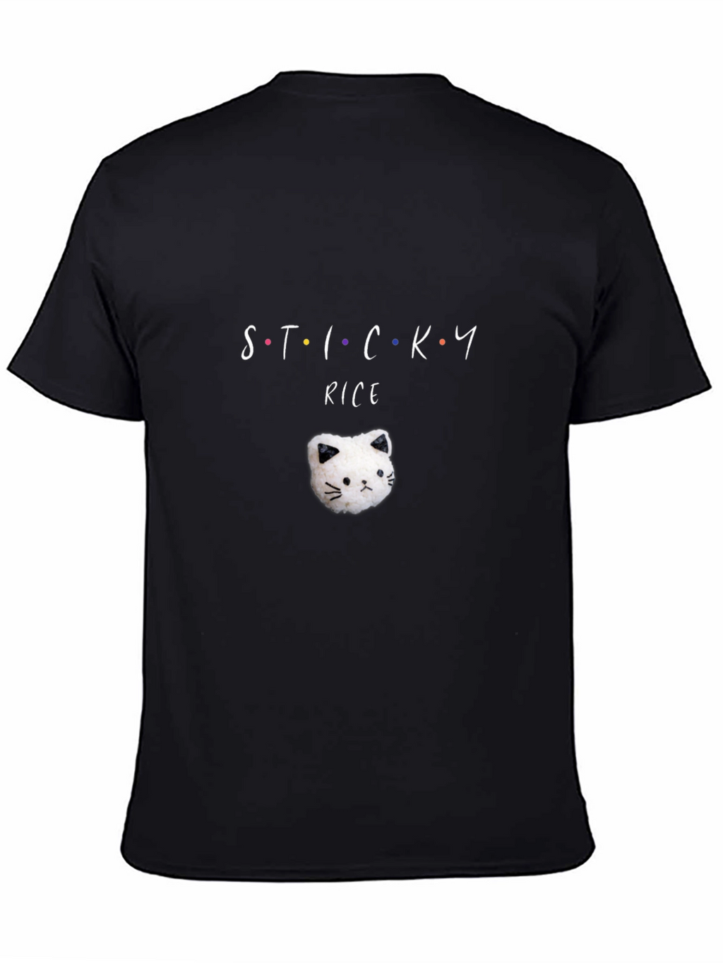 Sticky Rice Cat T-Shirt - Cute Foodie Tee