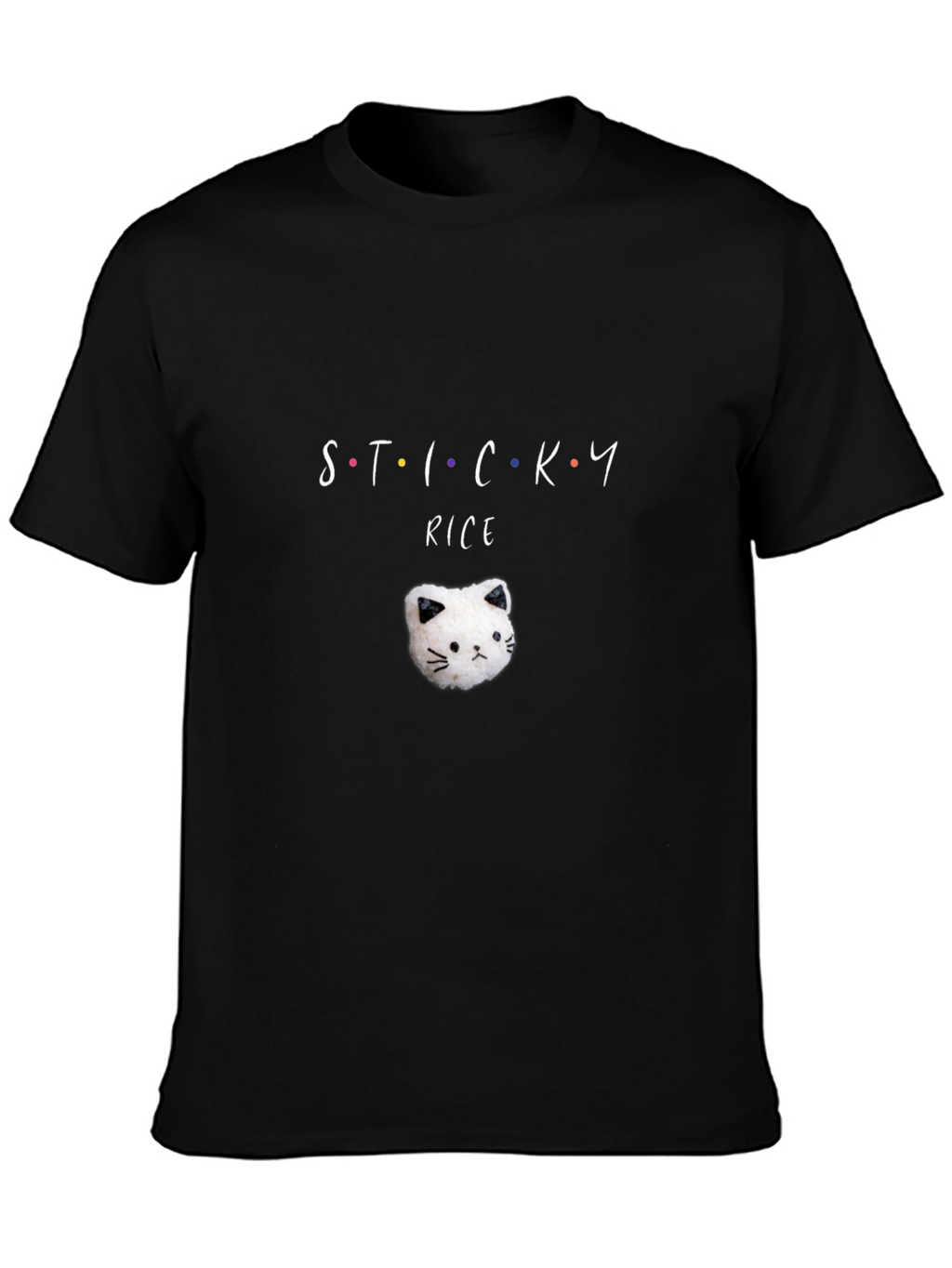 Sticky Rice Cat T-Shirt - Cute Foodie Tee