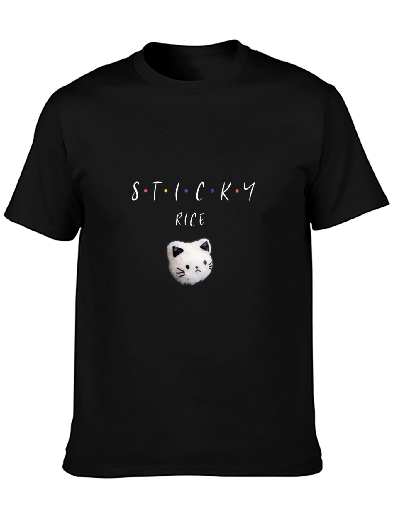 Sticky Rice Cat T-Shirt - Cute Foodie Tee