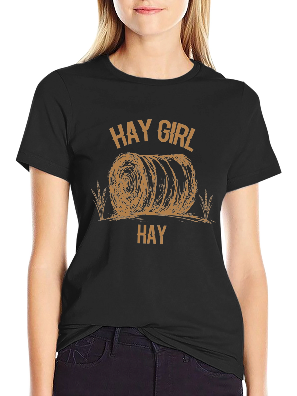 Hay Girl Hay Black T-Shirt - Farm Life Tee
