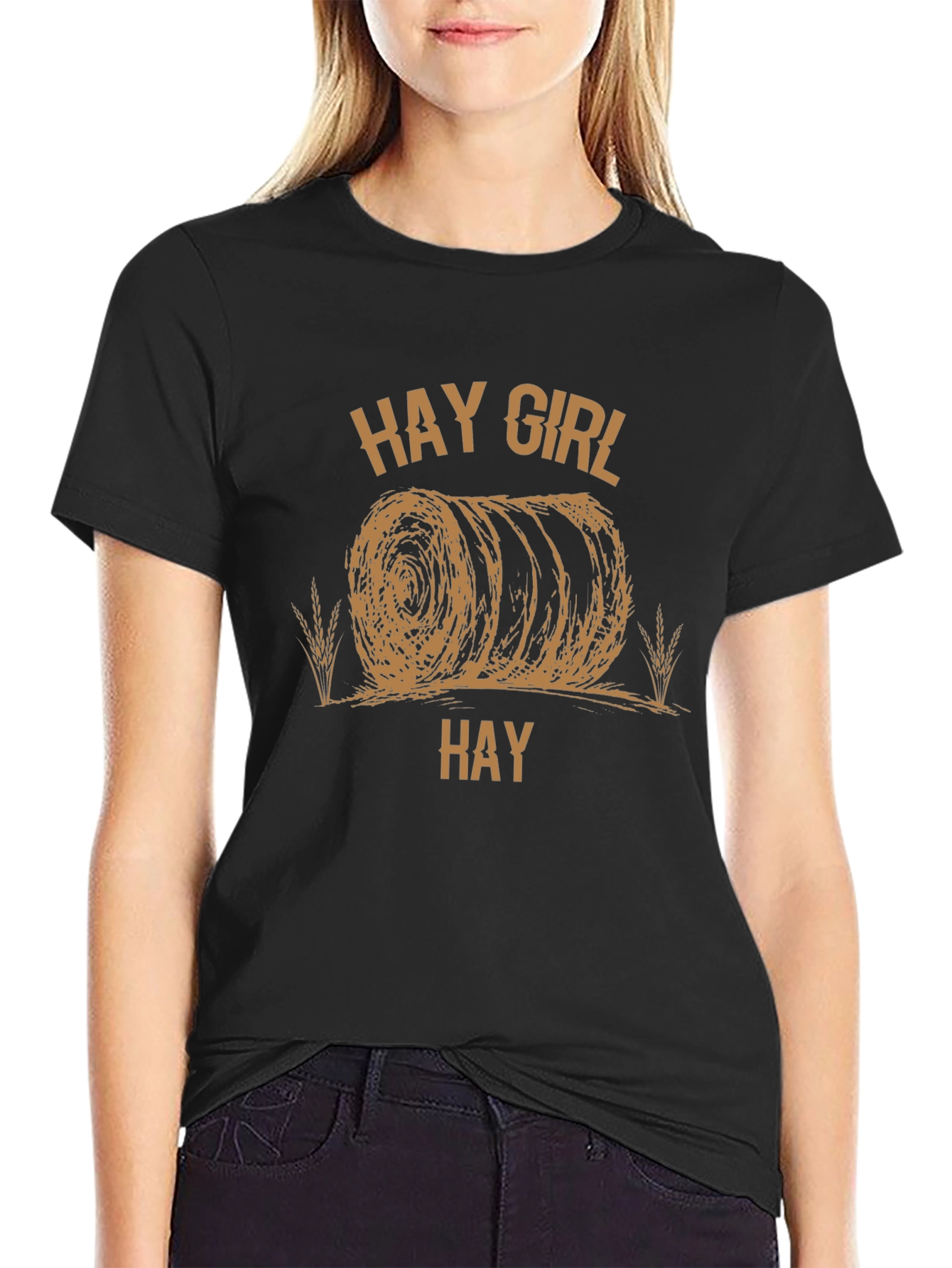Hay Girl Hay Black T-Shirt - Farm Life Tee