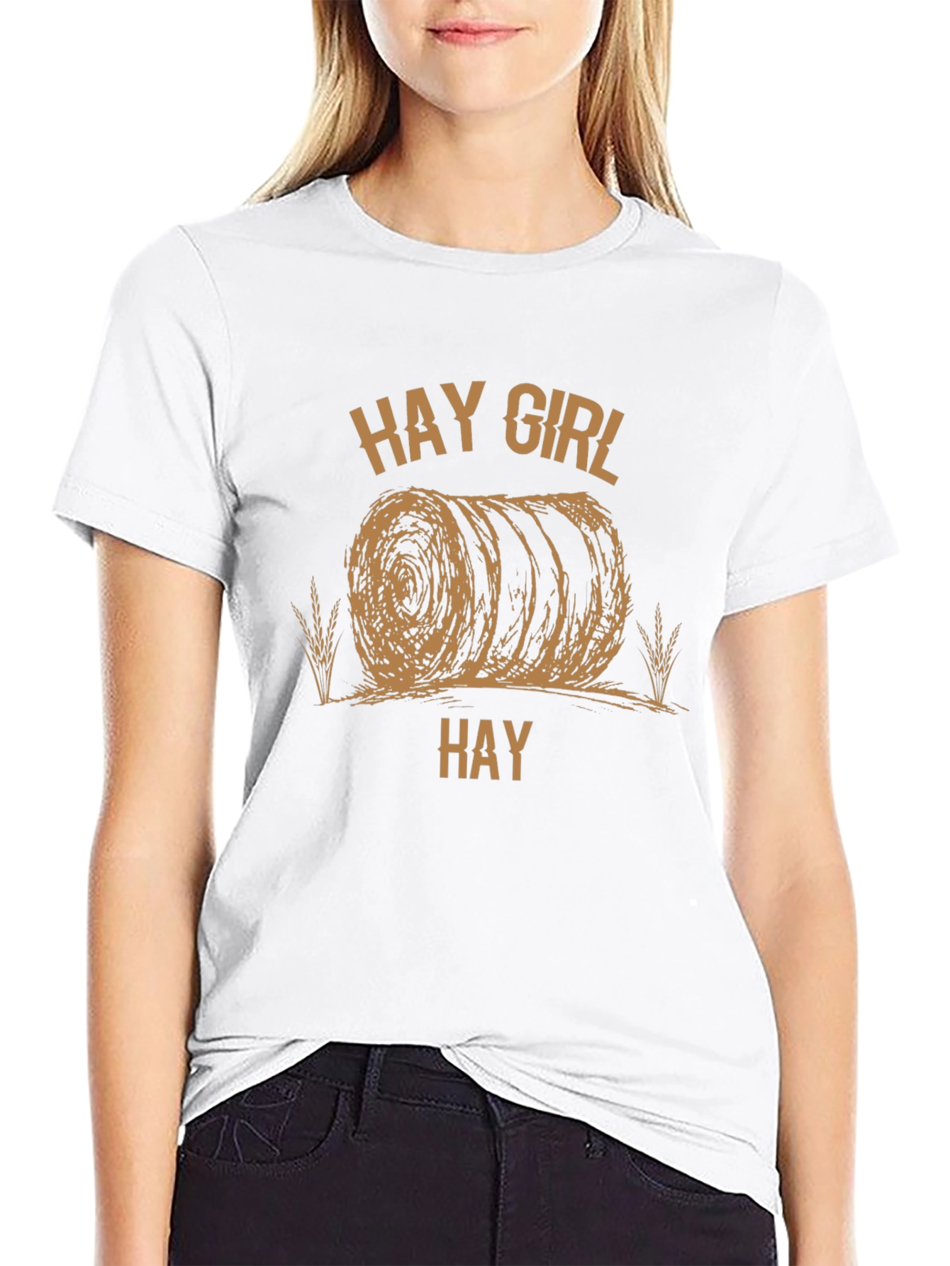 Hay Girl Hay Black T-Shirt - Farm Life Tee
