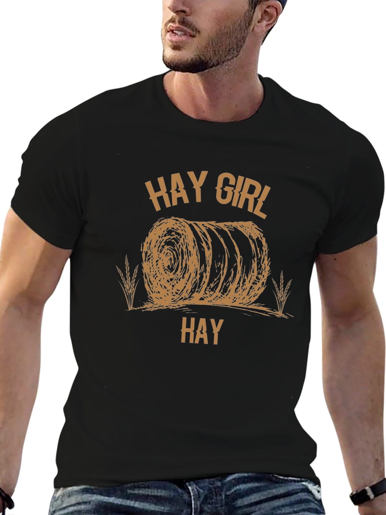 Hay Girl Hay Black T-Shirt - Farm Life Tee