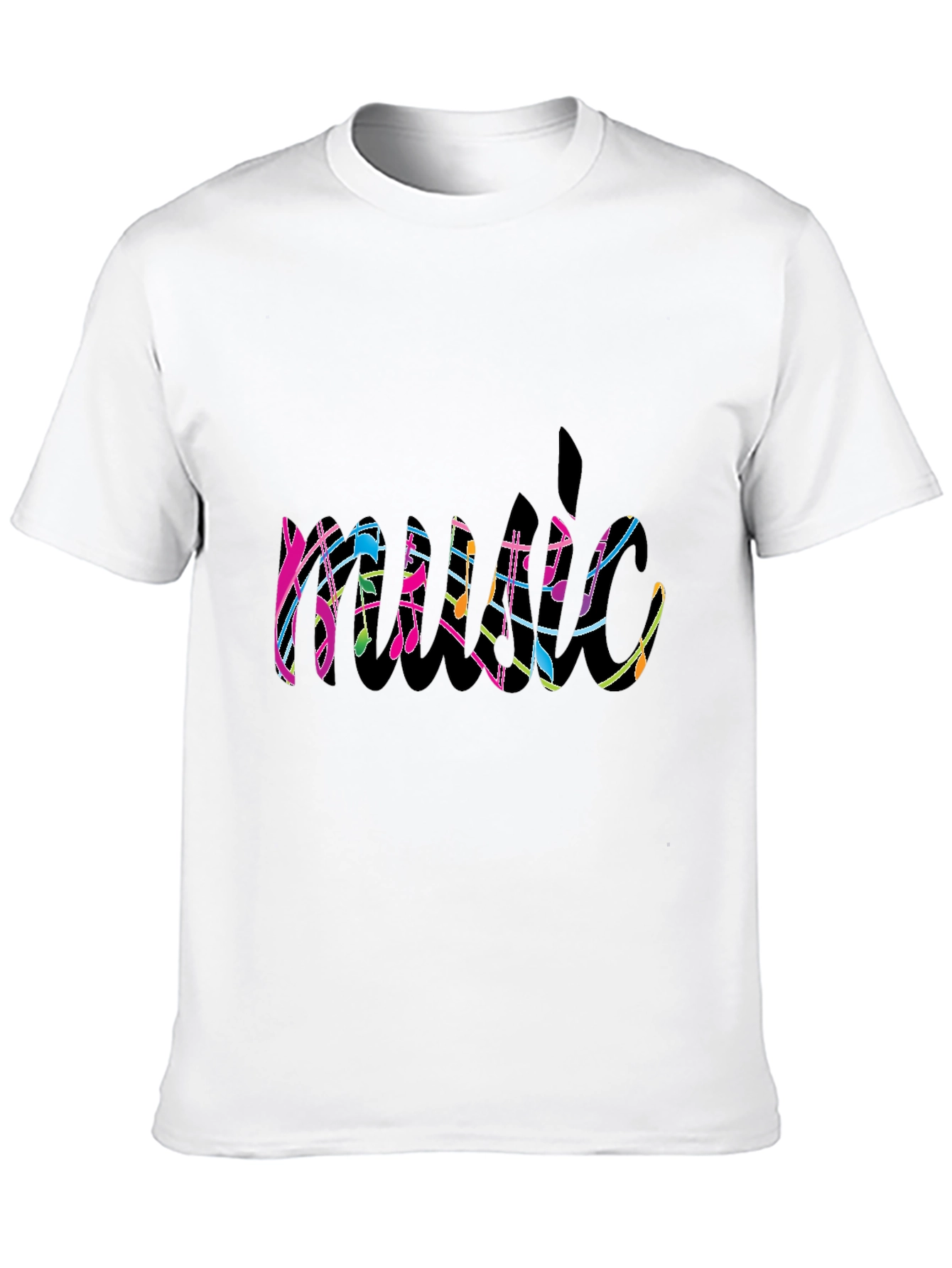 Music Notes T-Shirt - Colorful Design