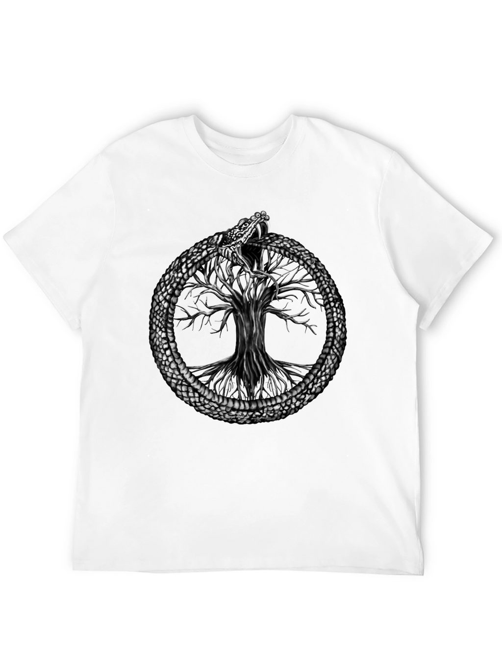 Ouroboros Snake Tree of Life Graphic Tee
