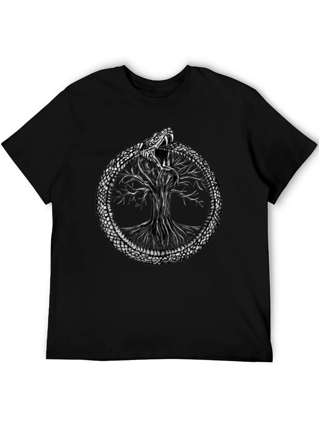 Ouroboros Snake Tree of Life Graphic Tee