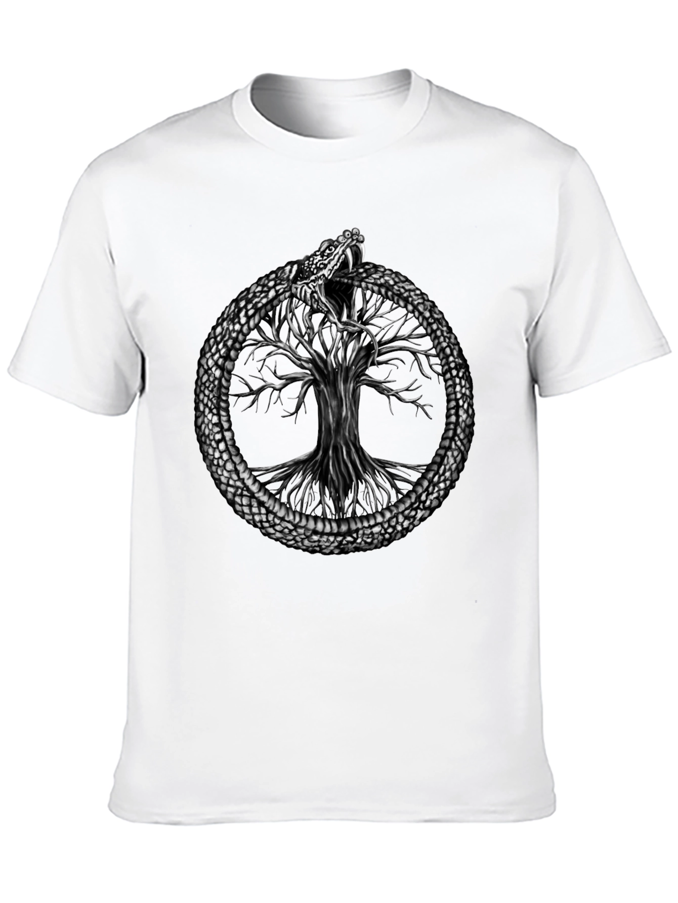 Ouroboros Snake Tree of Life Graphic Tee