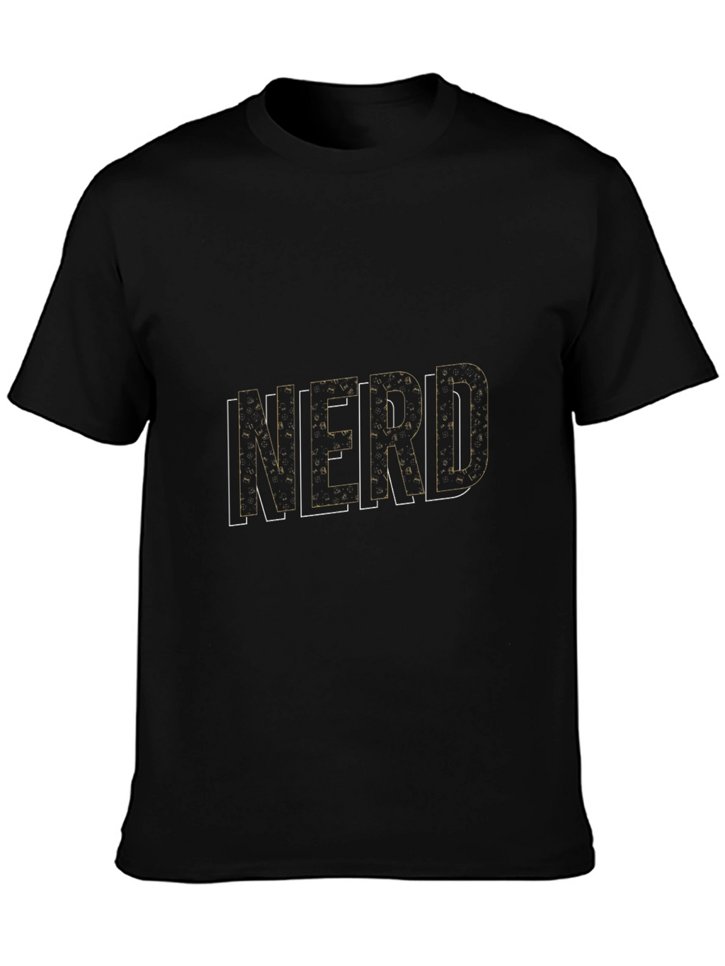 Nerd Graphic Black T-Shirt - Casual Wear