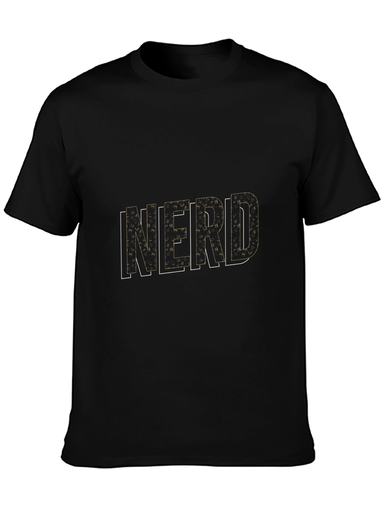 Nerd Graphic Black T-Shirt - Casual Wear