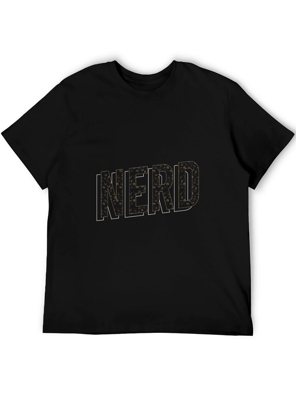Nerd Graphic Black T-Shirt - Casual Wear