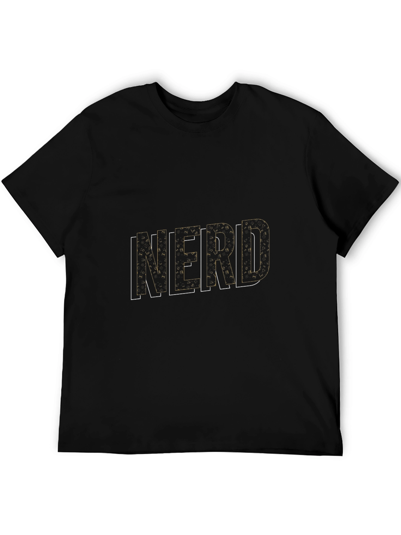 Nerd Graphic Black T-Shirt - Casual Wear