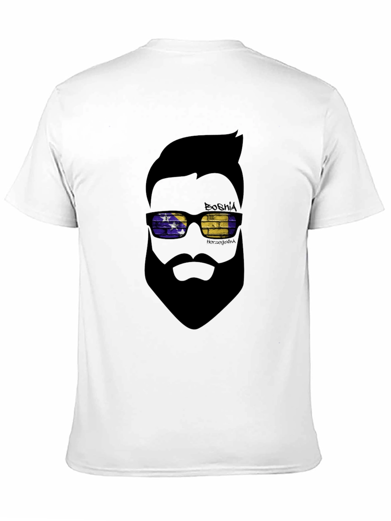 Bosnia Herzegovina T-Shirt Cool Bearded Man Design