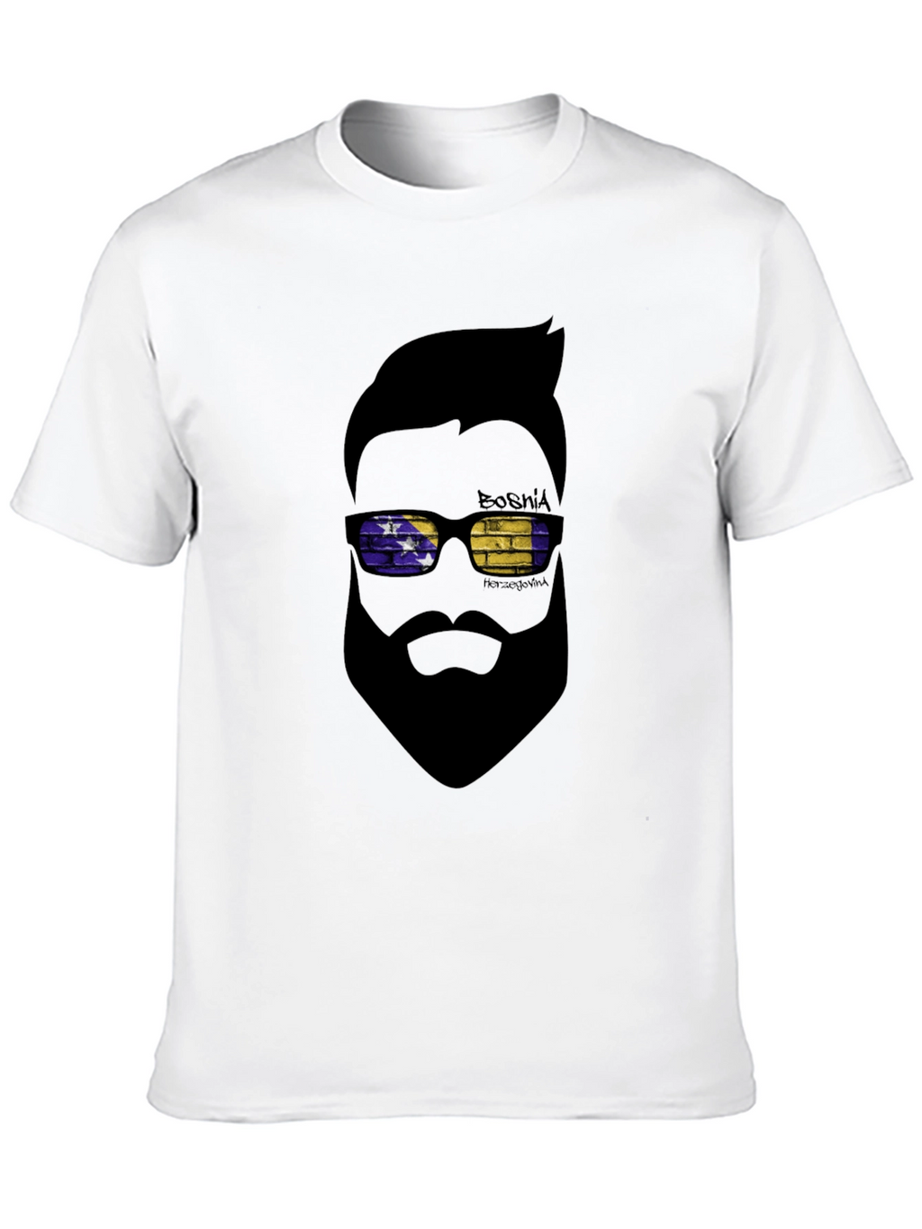 Bosnia Herzegovina T-Shirt Cool Bearded Man Design