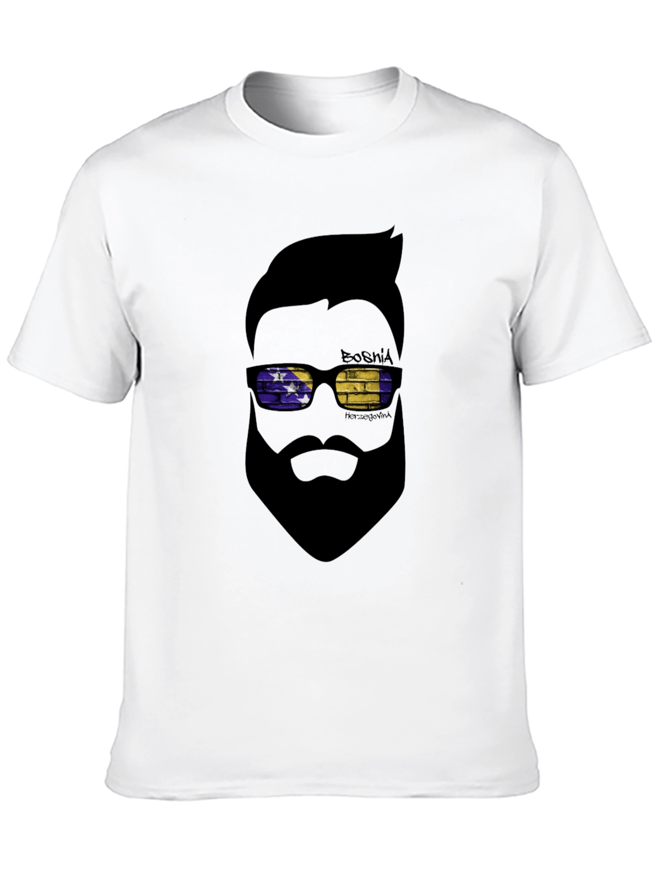 Bosnia Herzegovina T-Shirt Cool Bearded Man Design