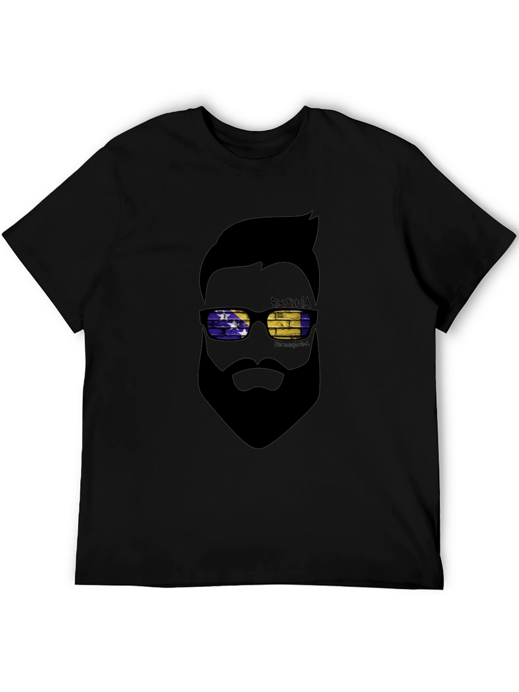 Bosnia Herzegovina T-Shirt Cool Bearded Man Design