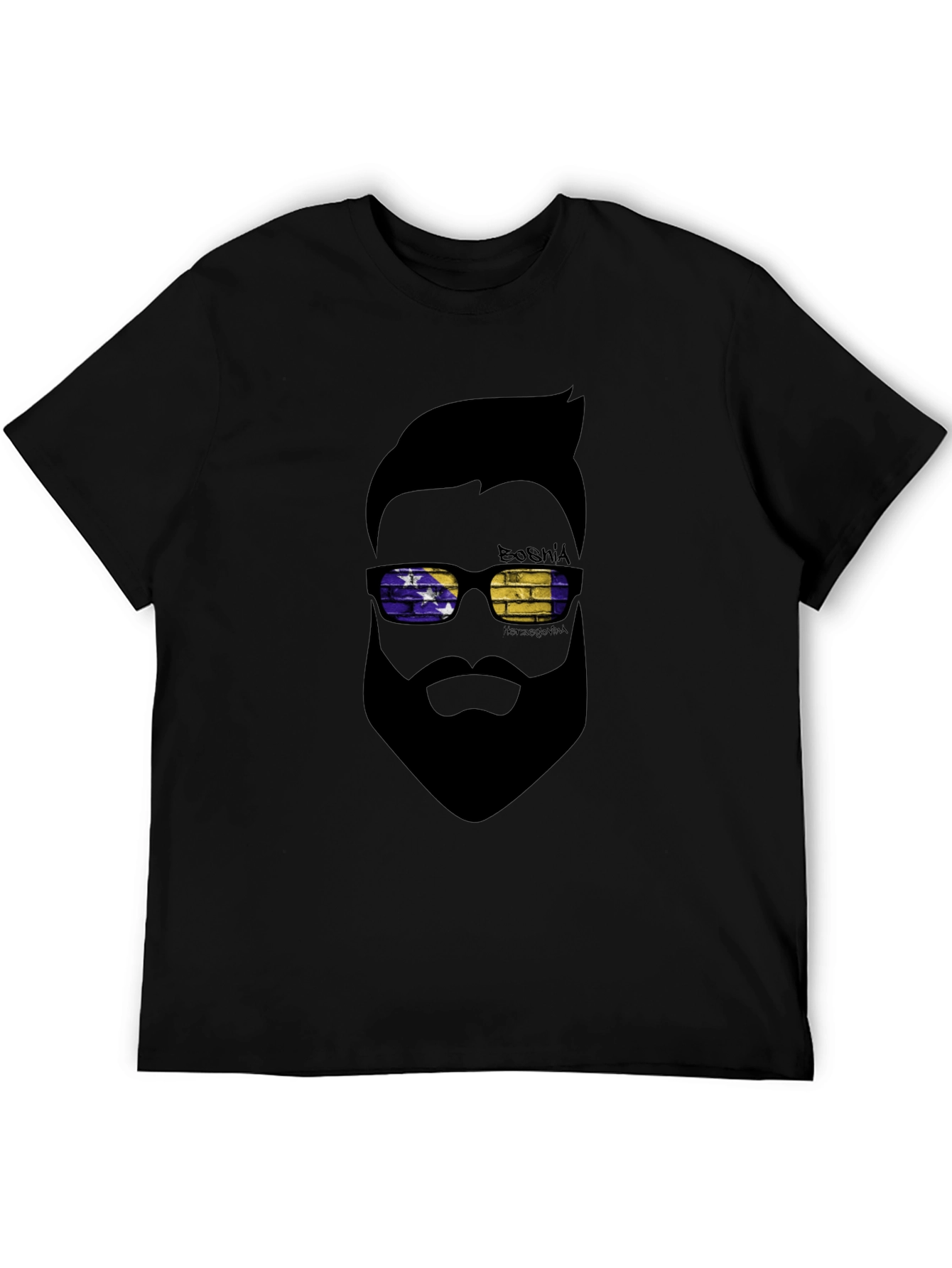 Bosnia Herzegovina T-Shirt Cool Bearded Man Design
