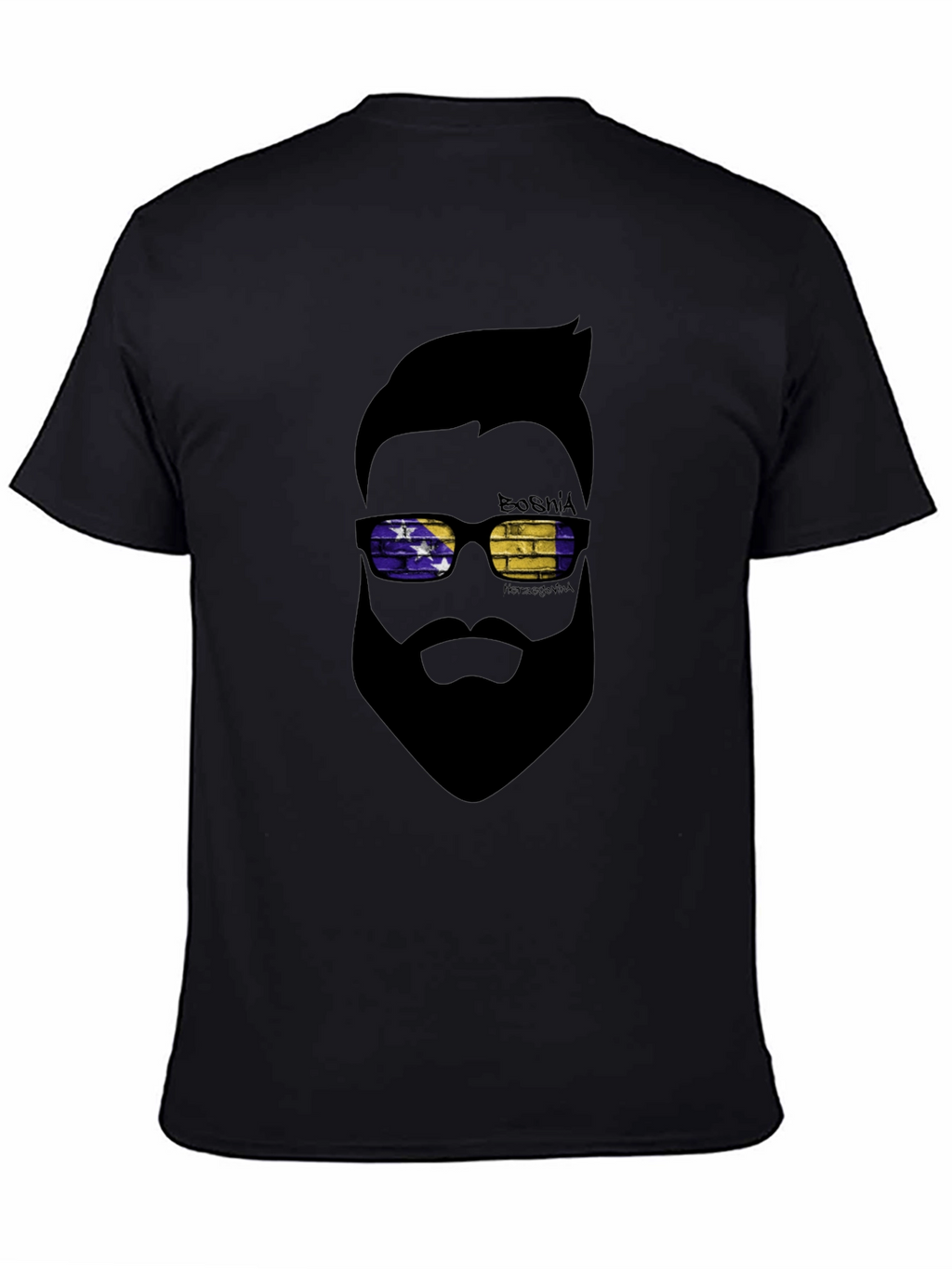 Bosnia Herzegovina T-Shirt Cool Bearded Man Design
