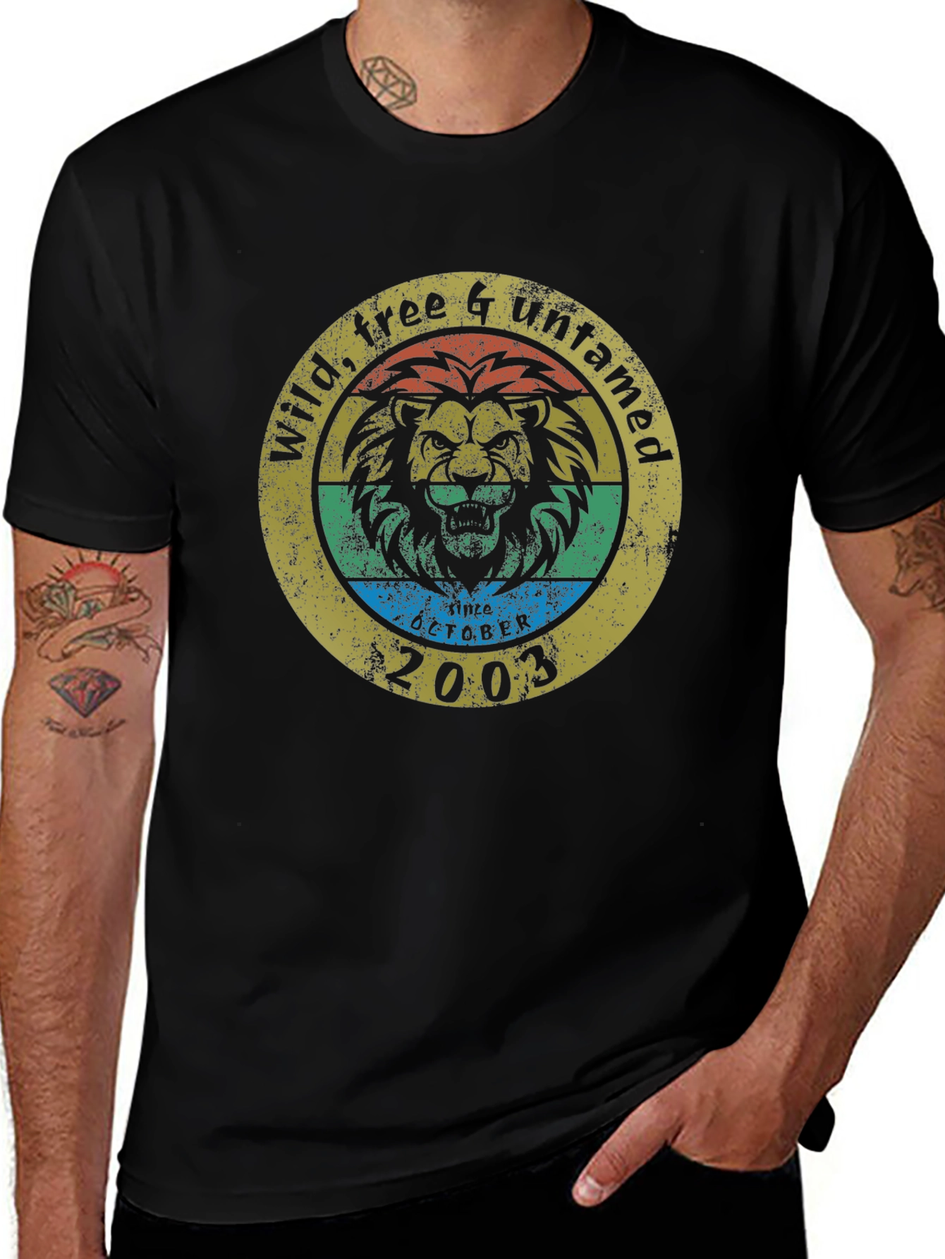 Wild Free & Untamed Lion T-Shirt - Born in 2003