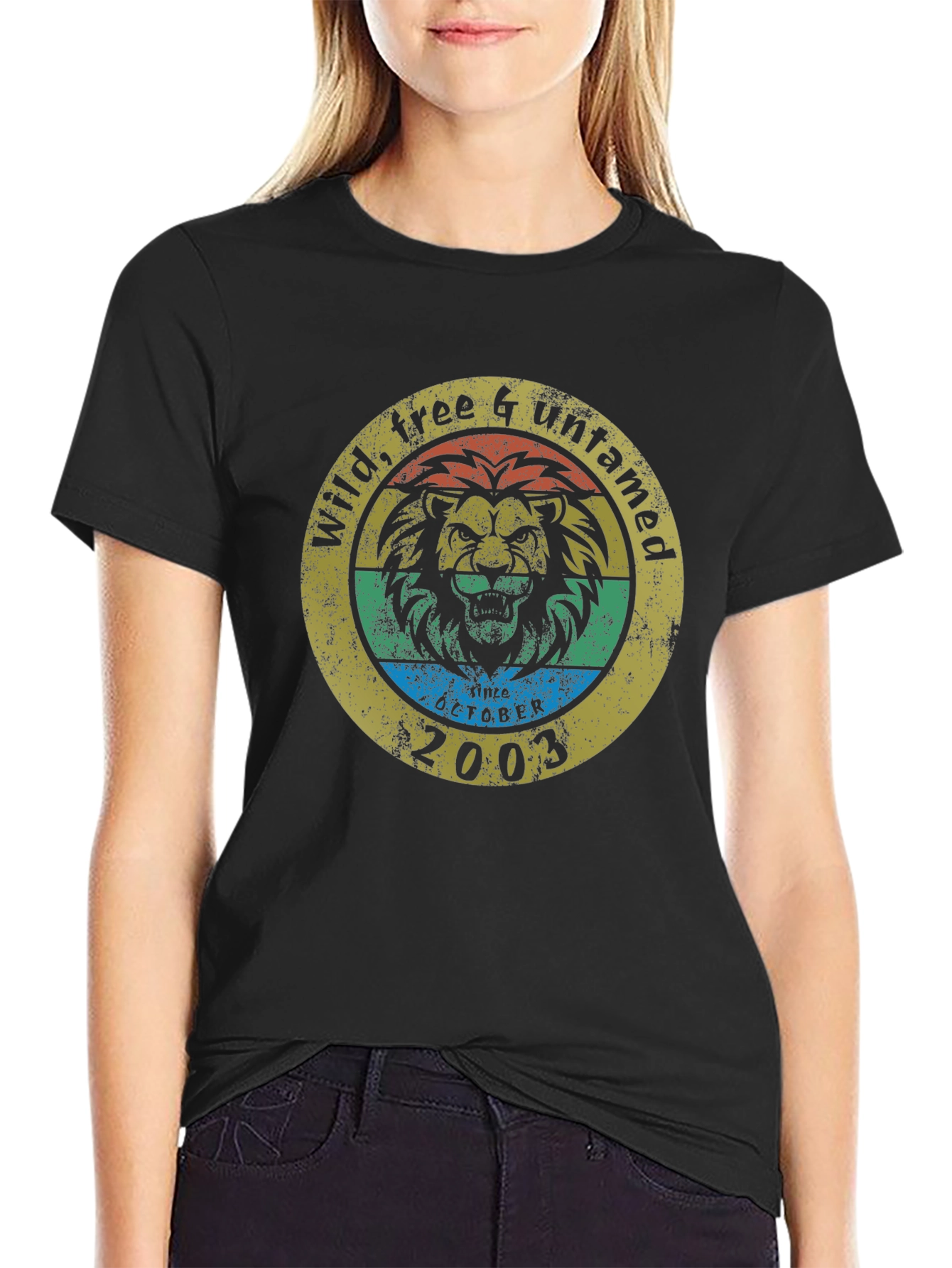 Wild Free & Untamed Lion T-Shirt - Born in 2003