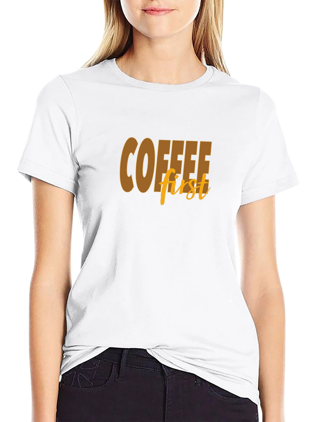 Coffee First Graphic Tee - Soft Cotton Blend