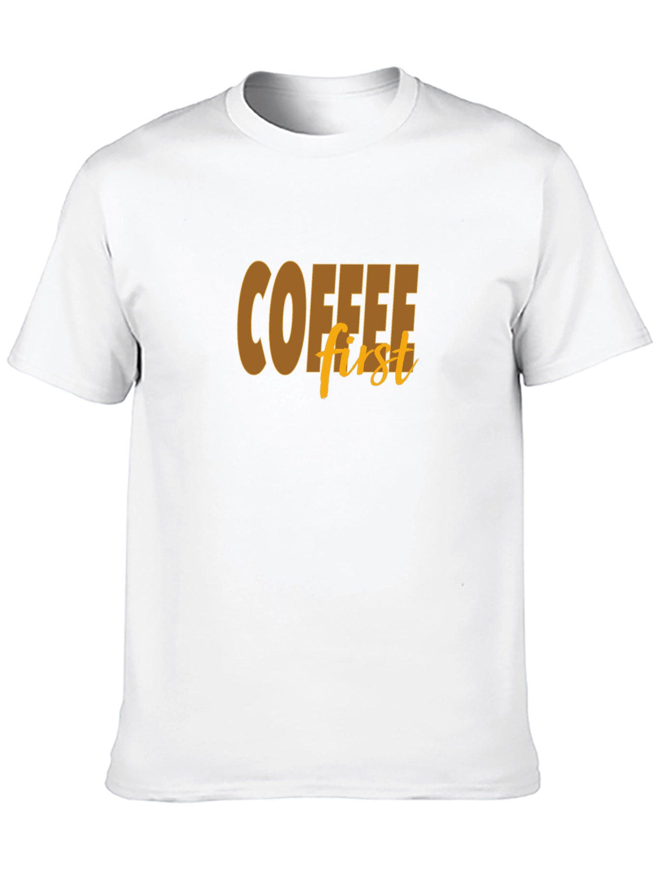 Coffee First Graphic Tee - Soft Cotton Blend