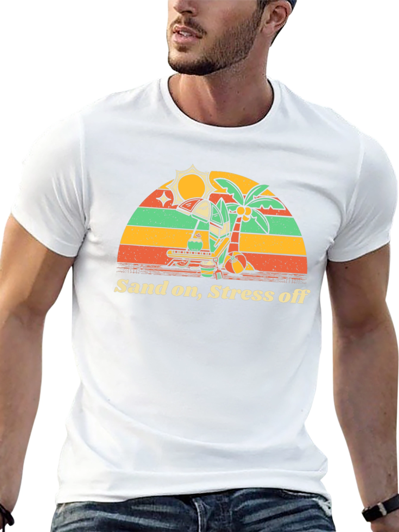 Sand On Stress Off Beach Vacation T-Shirt