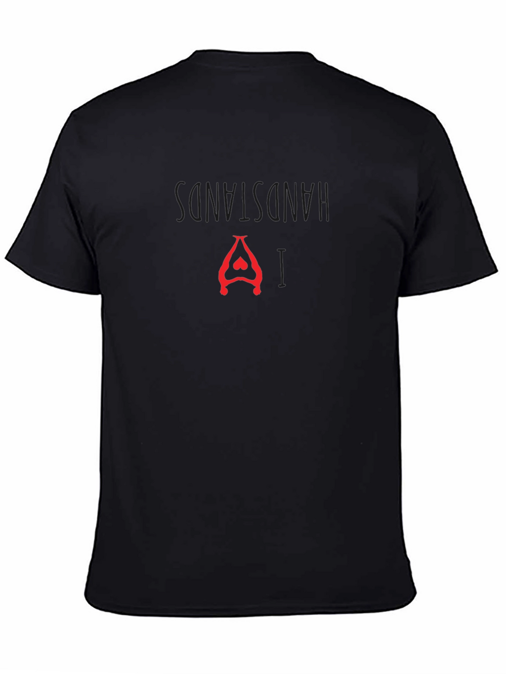 Hands Stand Yoga Pose Graphic Tee - Black