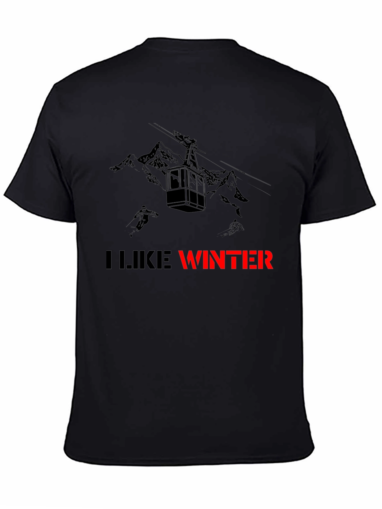 I Like Winter Graphic Tee - Black