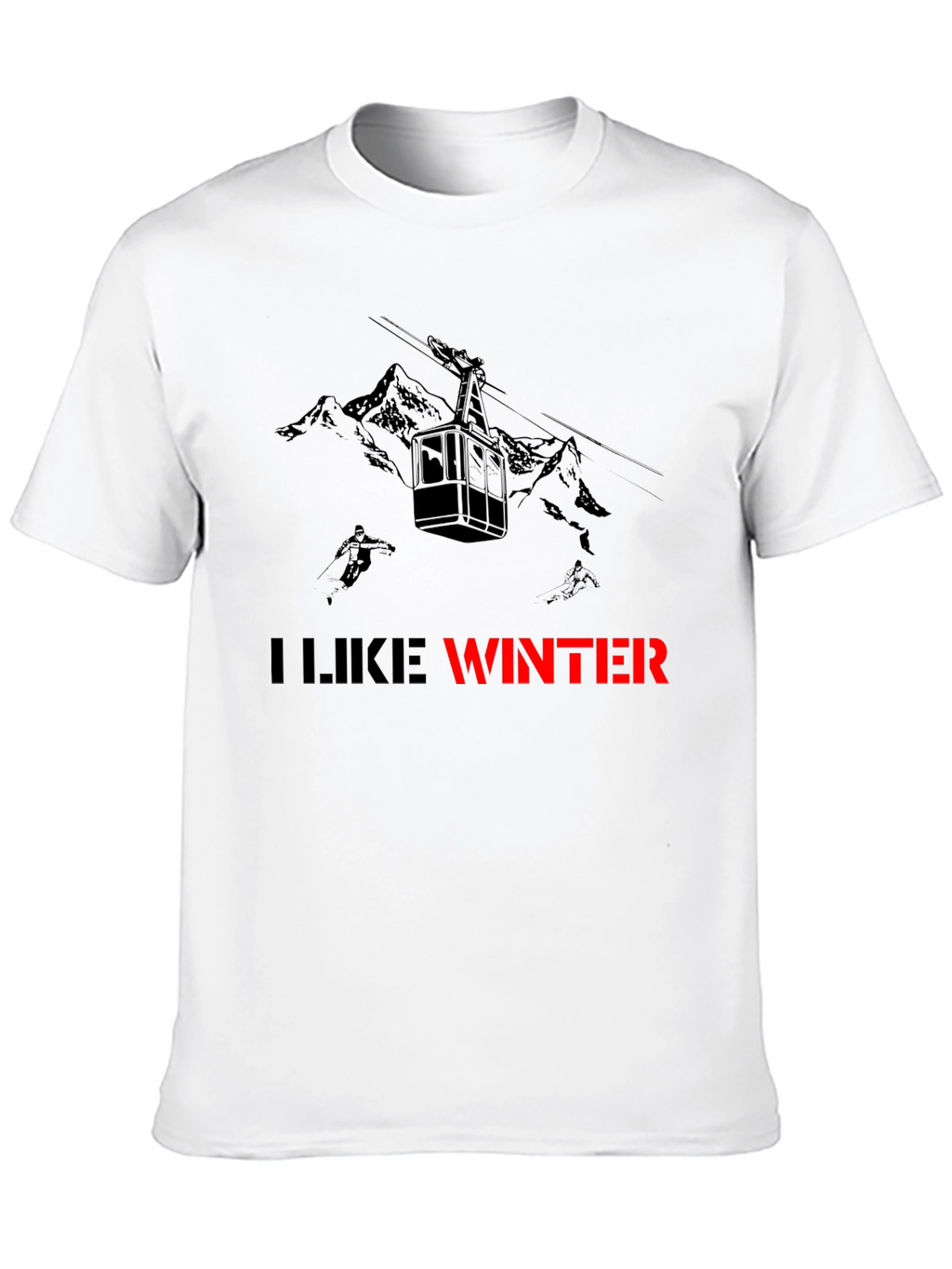 I Like Winter Graphic Tee - Black