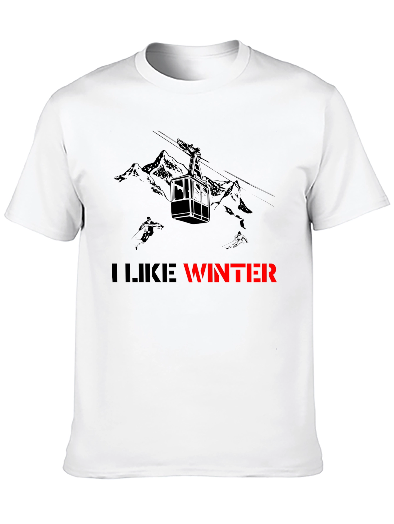 I Like Winter Graphic Tee - Black