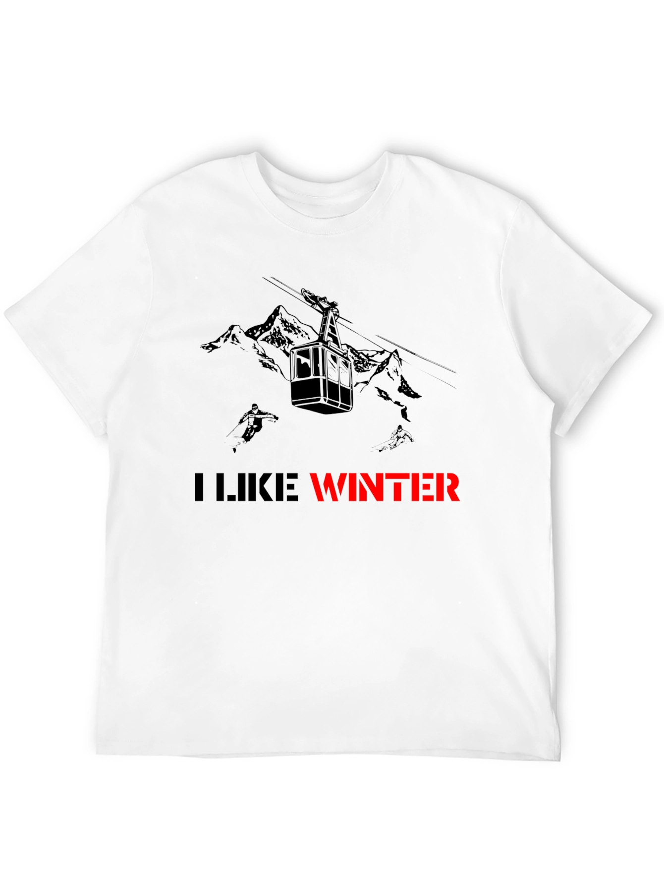 I Like Winter Graphic Tee - Black