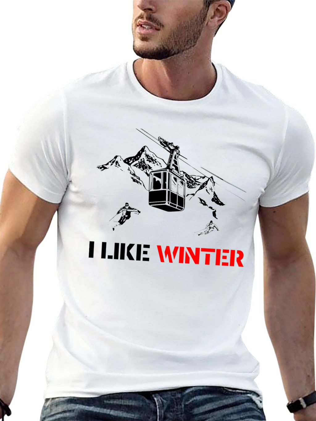 I Like Winter Graphic Tee - Black