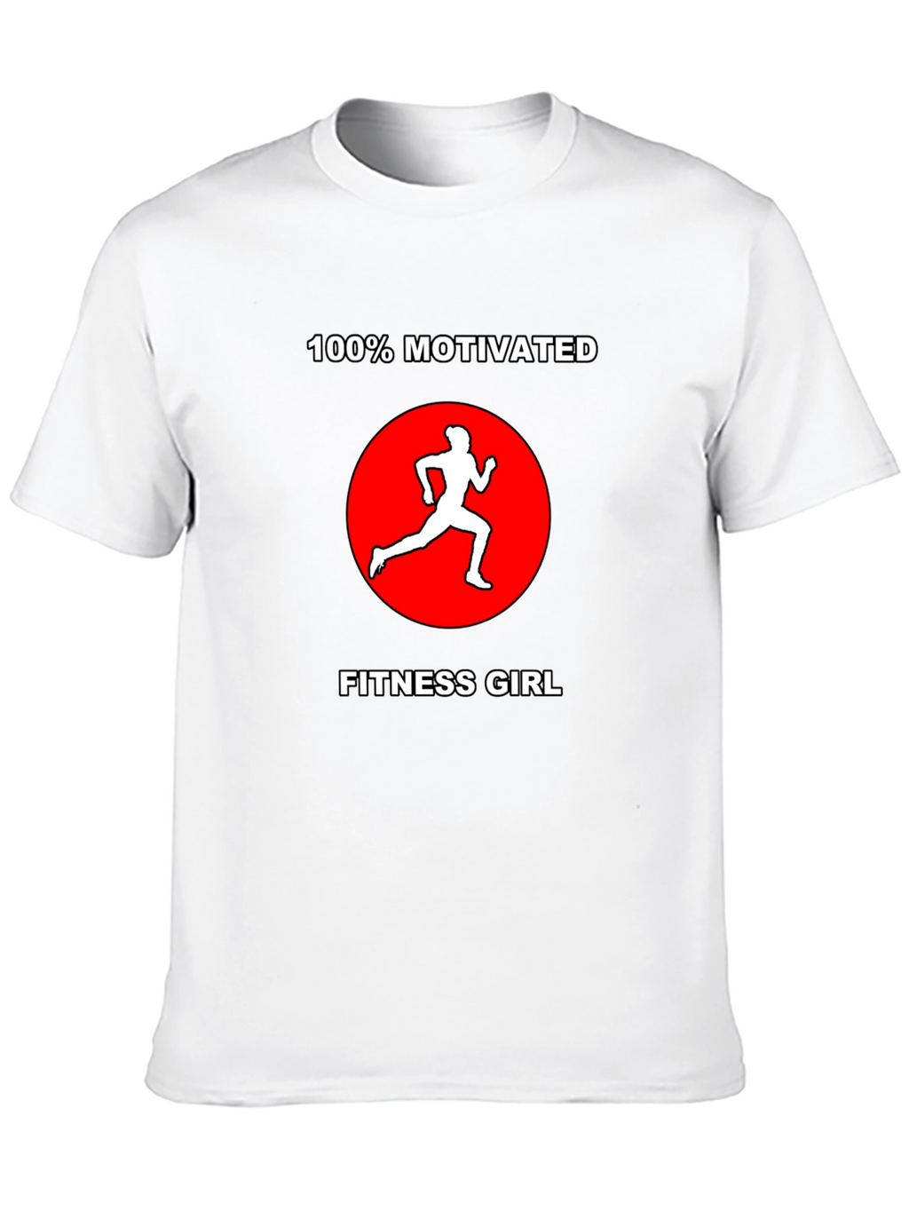 Motivated Fitness Girl Black T-Shirt